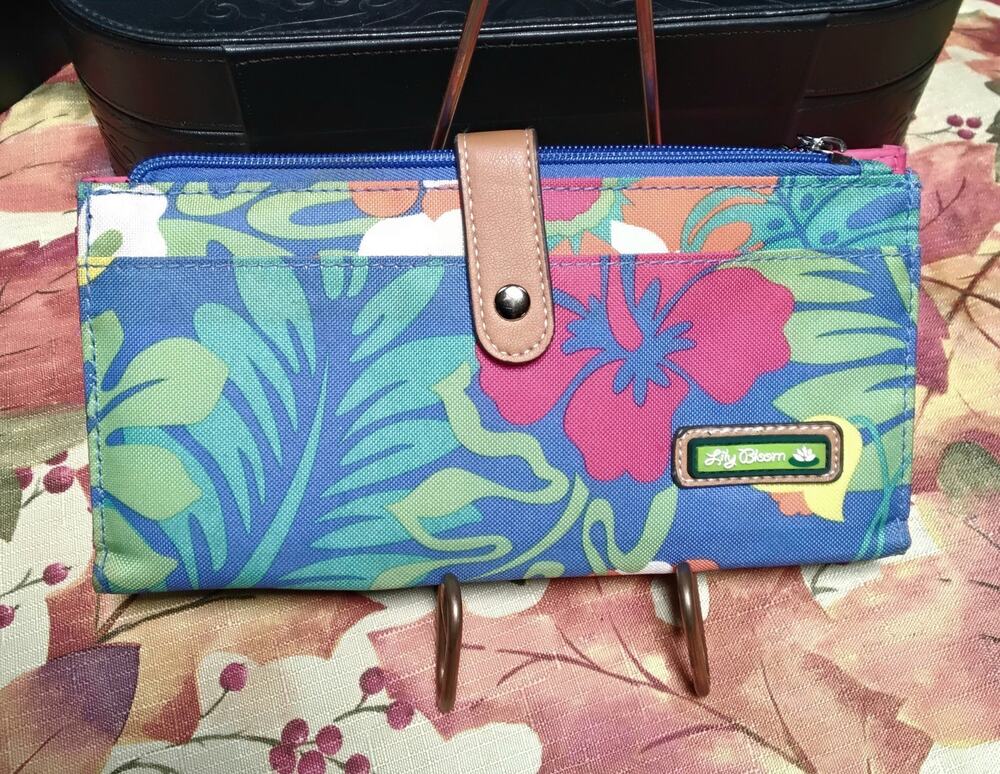 Lily Bloom Karma Bloom Cloth Colorful long wallet Lots of slots
